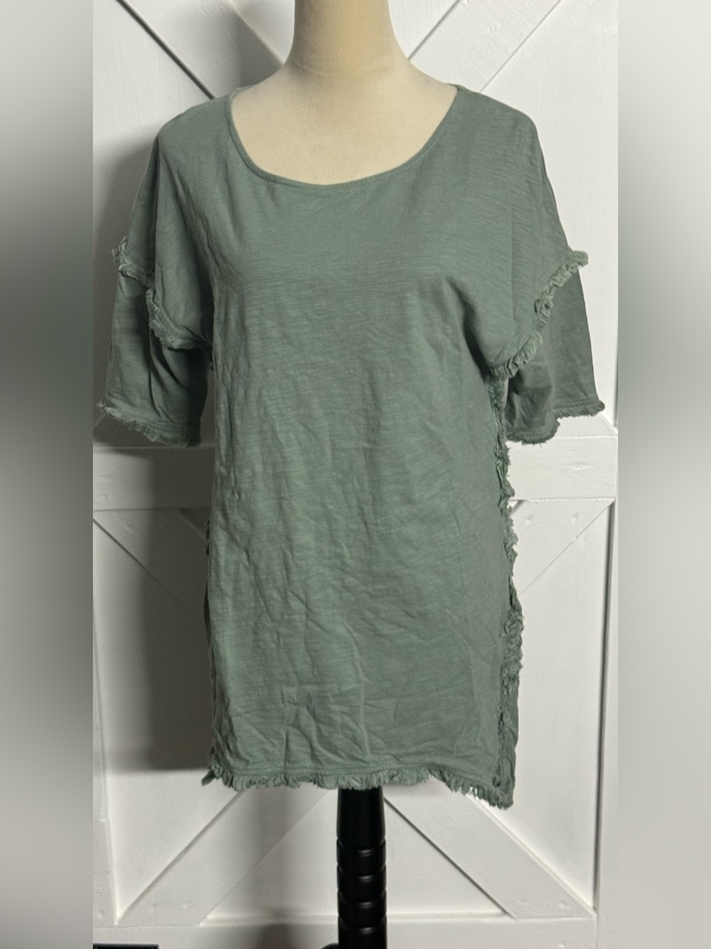 Green Fringed Tunic top or Dress